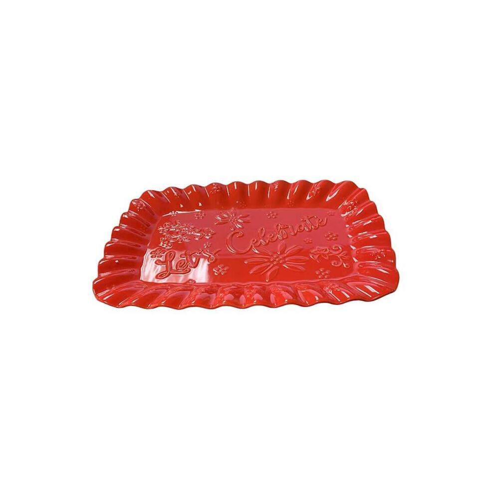 Temp-tations Special Edition 16" Celebration Platter Red